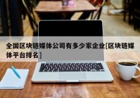 全国区块链媒体公司有多少家企业[区块链媒体平台排名]